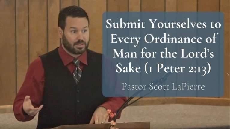 Submit Yourselves to Every Ordinance of Man for the Lord’s Sake (1 Peter 213)-Appealing Vs Rebelling
