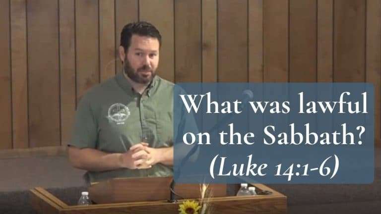 What was lawful on the Sabbath Luke 14