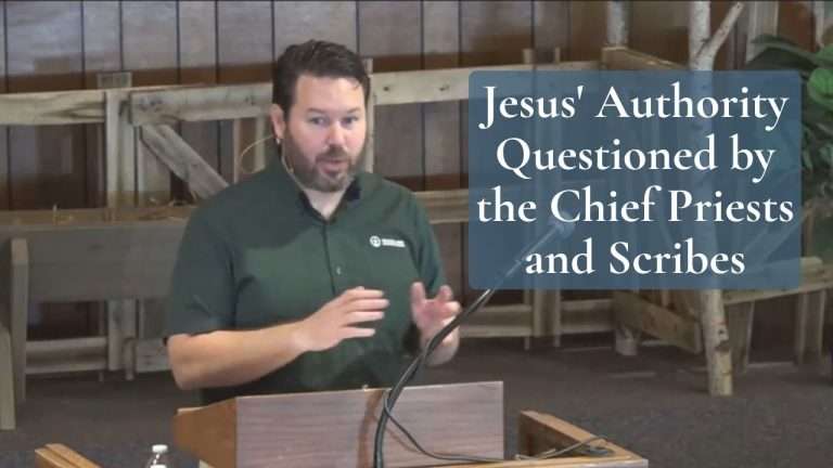 Jesus' Authority Questioned by the Chief Priests and Scribes (Luke 20:1-8)