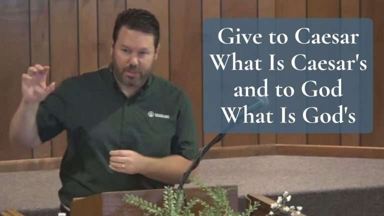Give to Caesar What Is Caesar's and to God What Is God's (Luke 20:19-26)