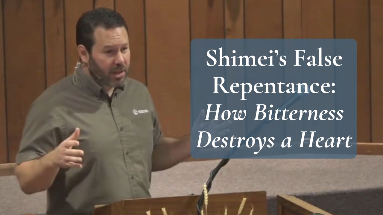 Shimei’s False Repentance How Bitterness Destroys a Heart (2 Samuel 16–19)