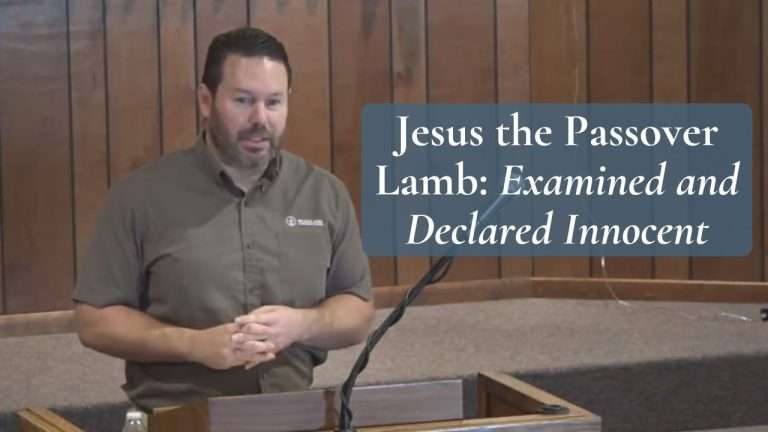 Jesus the Passover Lamb: Examined and Declared Innocent