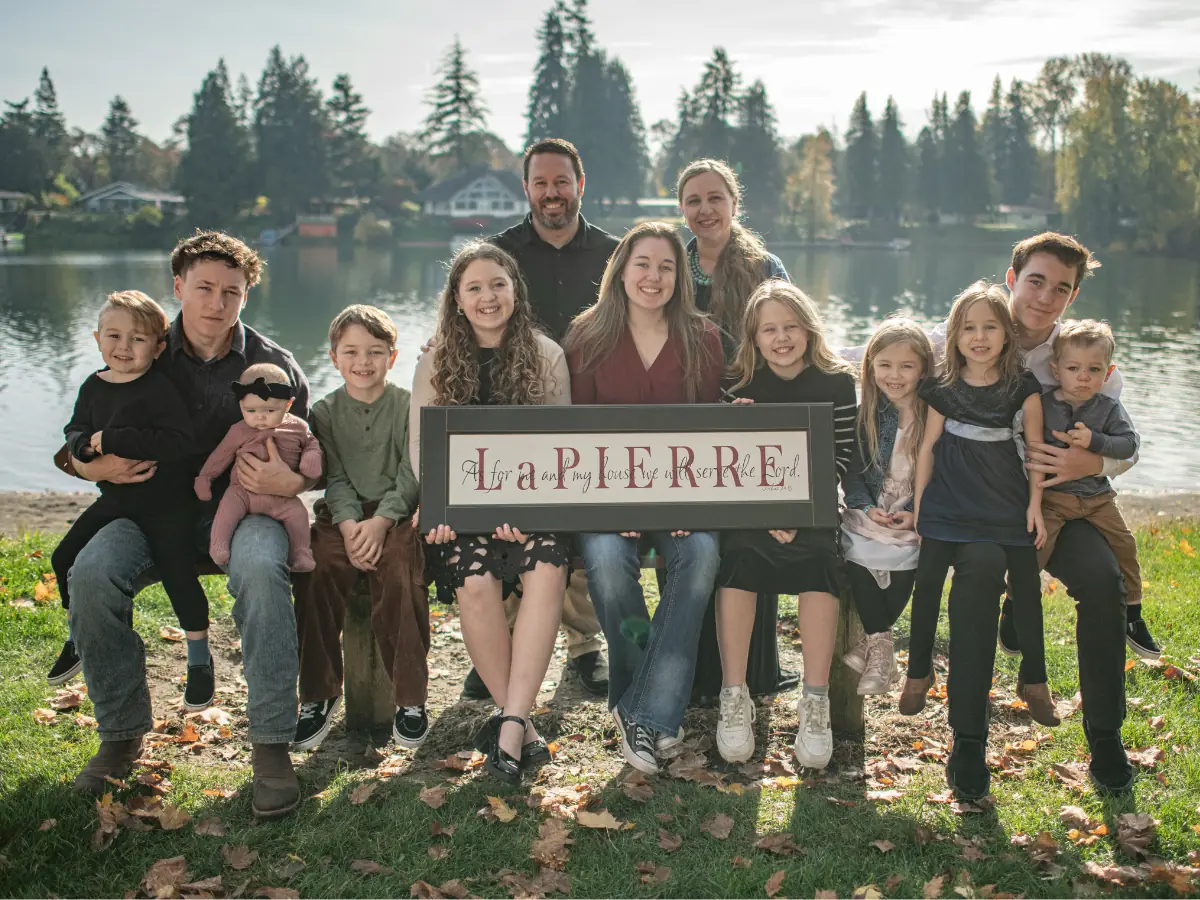 Scott and Katie LaPierre with their eleven children