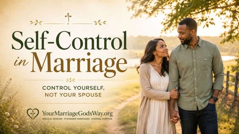 Self-Control in Marriage Control Yourself, Not Your Spouse