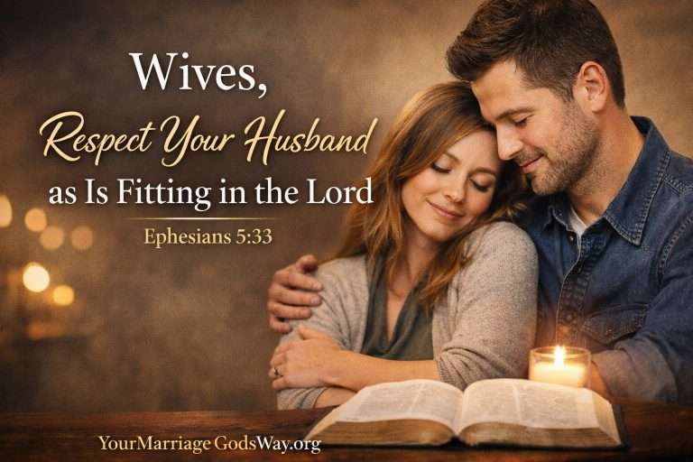 Wives, Respect Your Husband as Is Fitting in the Lord (Ephesians 5:33)
