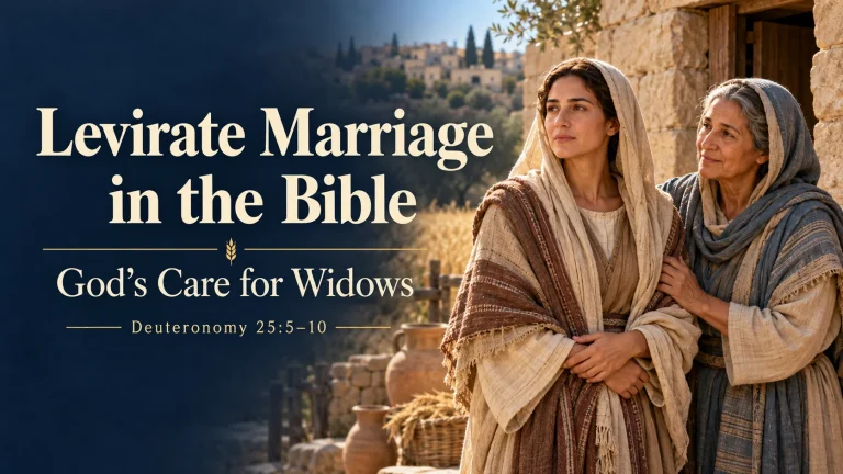 Levirate Marriage in the Bible: God’s Care for Widows, illustrated by two women in an ancient Israelite village.